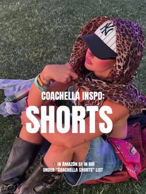 Coachella inspo: Shorts (striped, animal print, studded, & jorts) 🔗 in Amaz0n sf in bi0 under "Coachella bottoms" list #