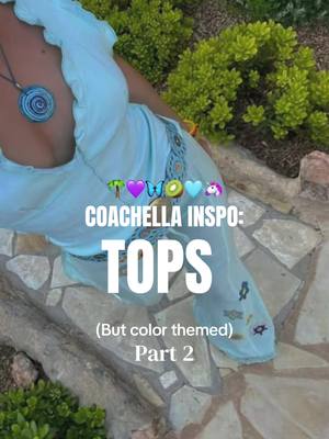 Coachella Inspo: TOPS (green, blue, & purple) 🔗 in Amaz0n sf in bi0 under the "Coachella tops" list #coachellainspo #fes