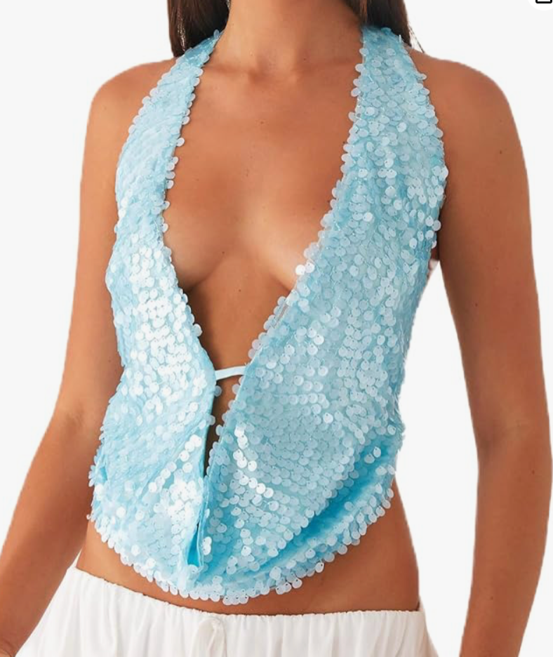 Sequin Halter Top  thumbnail