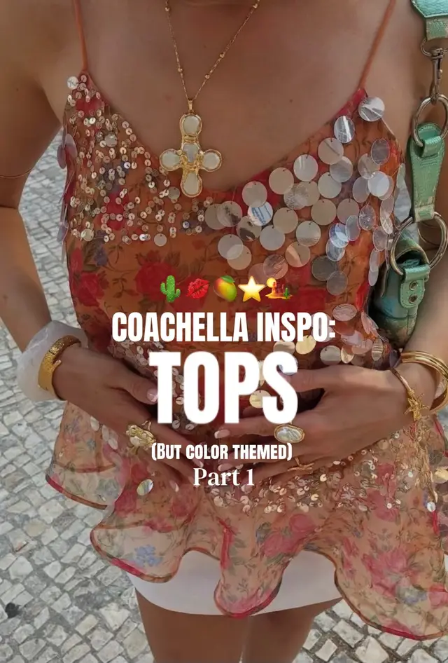 Coachella Inspo: TOPS (red , orange, & yellow!) 🔗 in Amaz0n sf in bi0 under "Coachella tops" list #coachella #festivalou