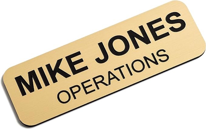 Custom Engraved Name Tag Badges thumbnail