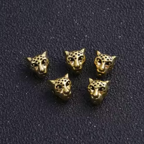 10pcs 7*9*9mm Leopard Bead Charms thumbnail