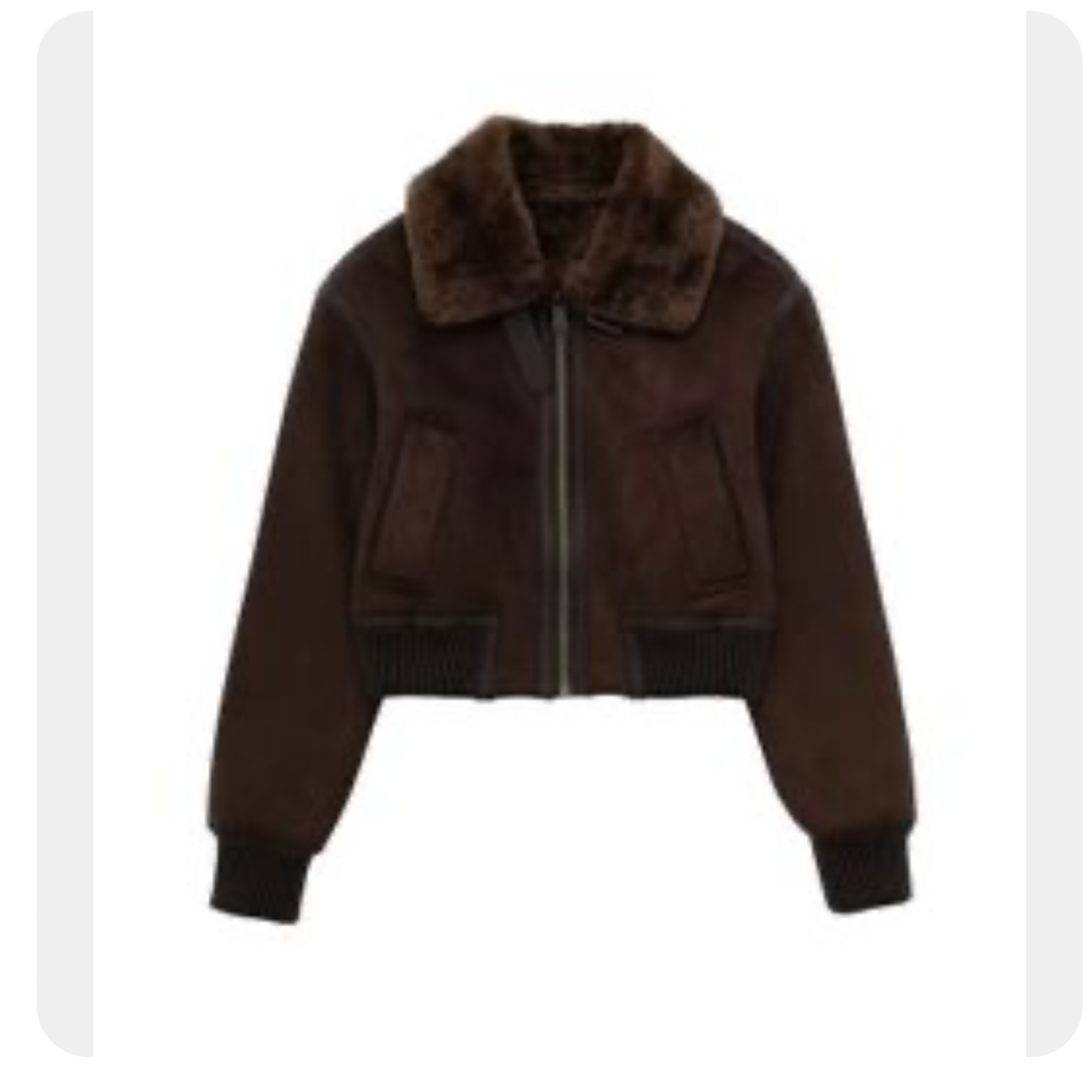 Brown cropped jacket thumbnail