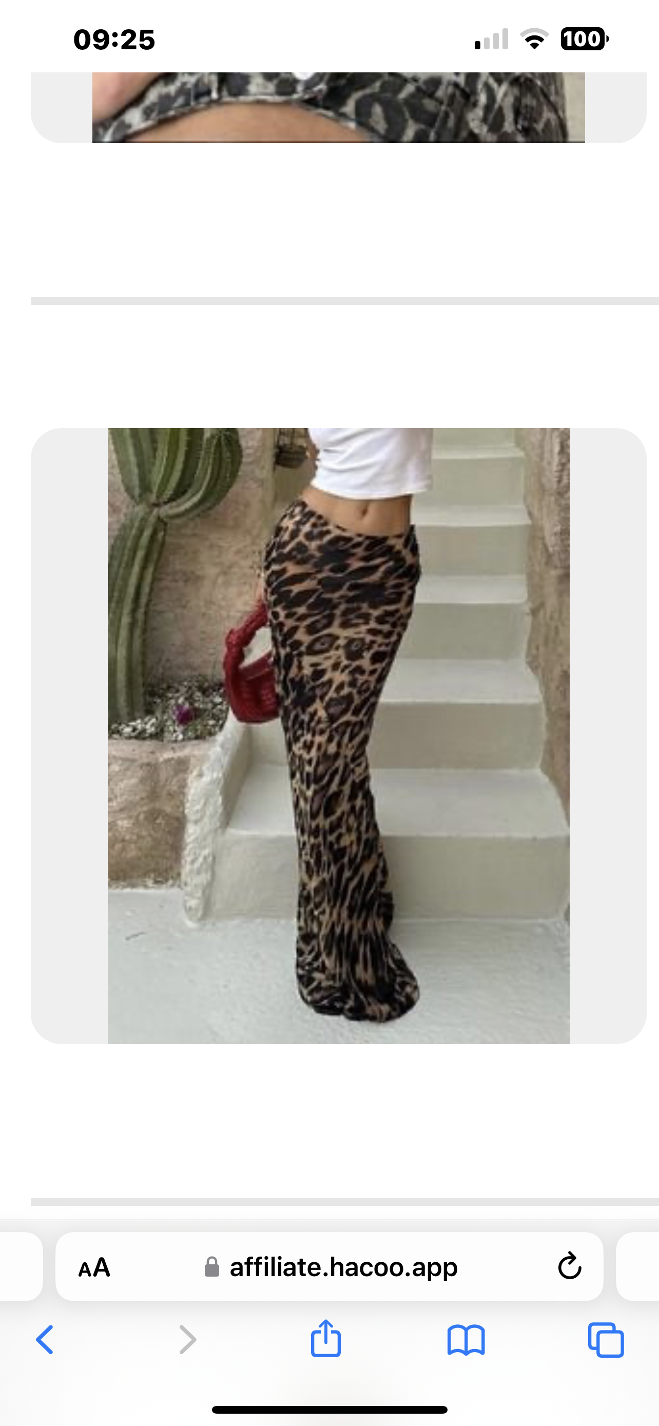 Leopard print skirt thumbnail