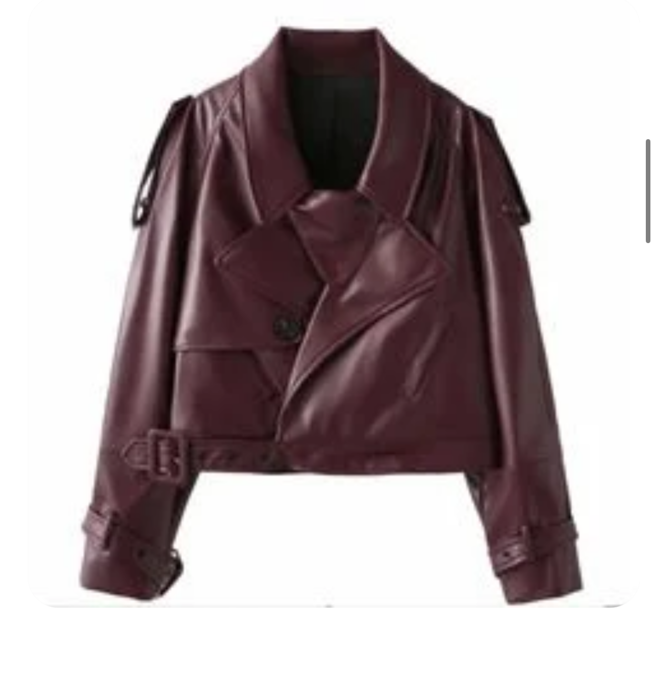 Burgundy cropped trench thumbnail