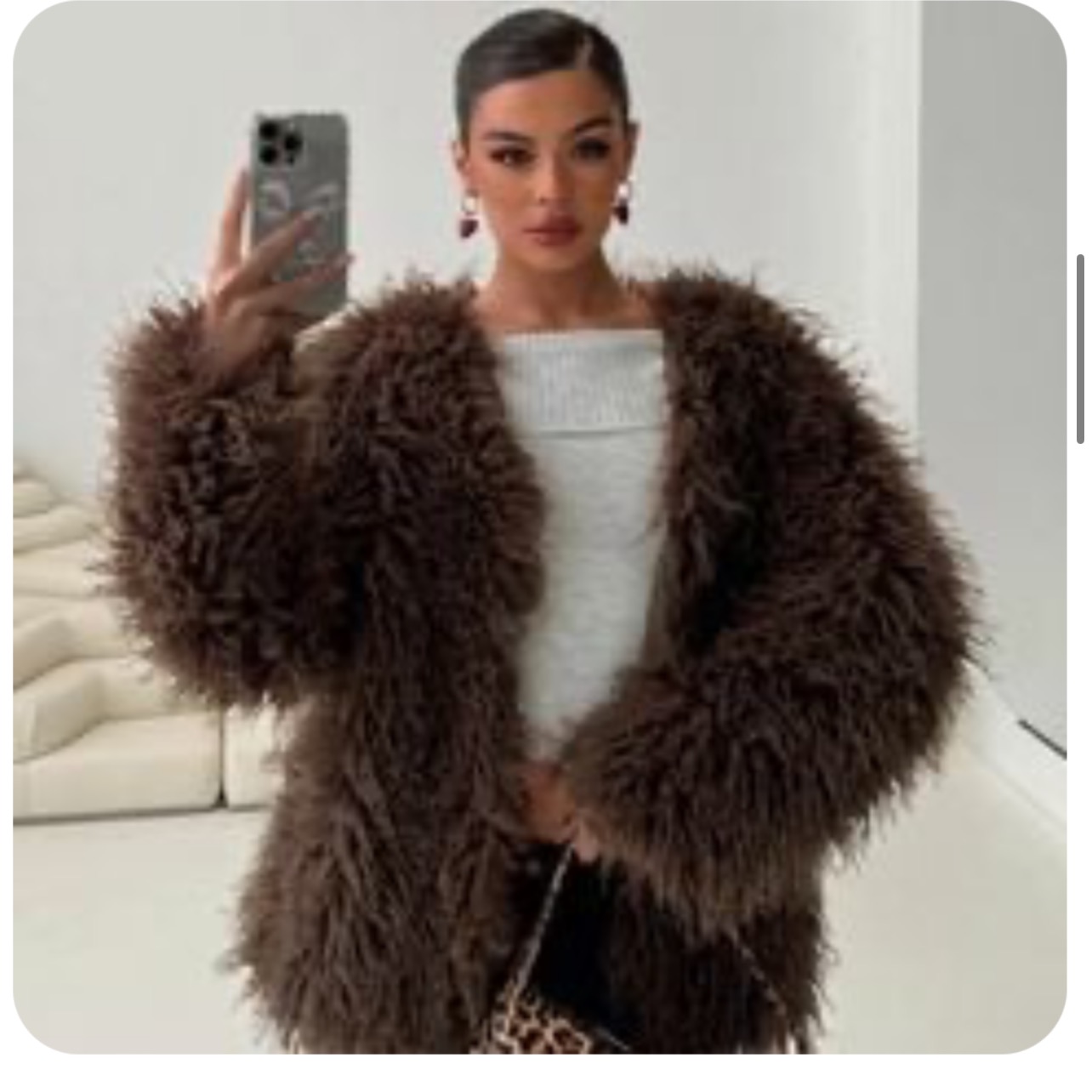 Brown fur coat  thumbnail