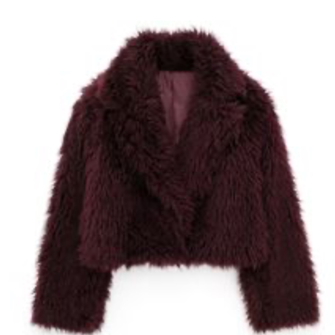 Burgundy fur coat thumbnail