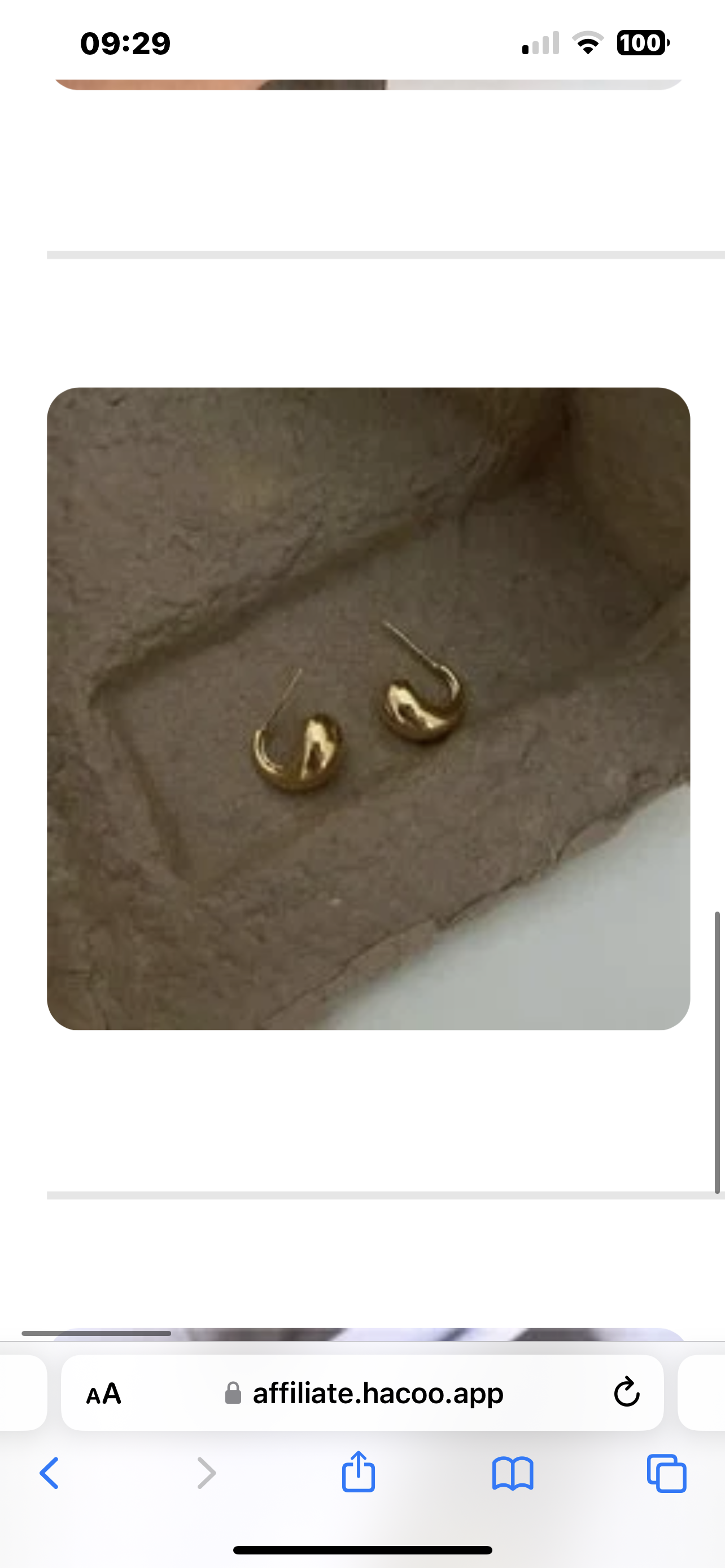 Gold earrings thumbnail