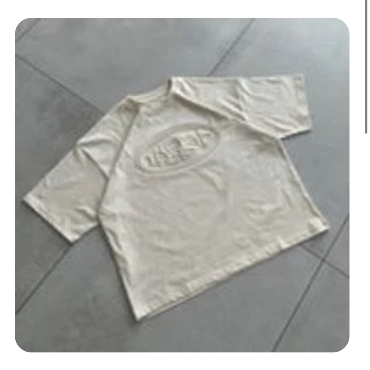 Cream oversized tshirt thumbnail