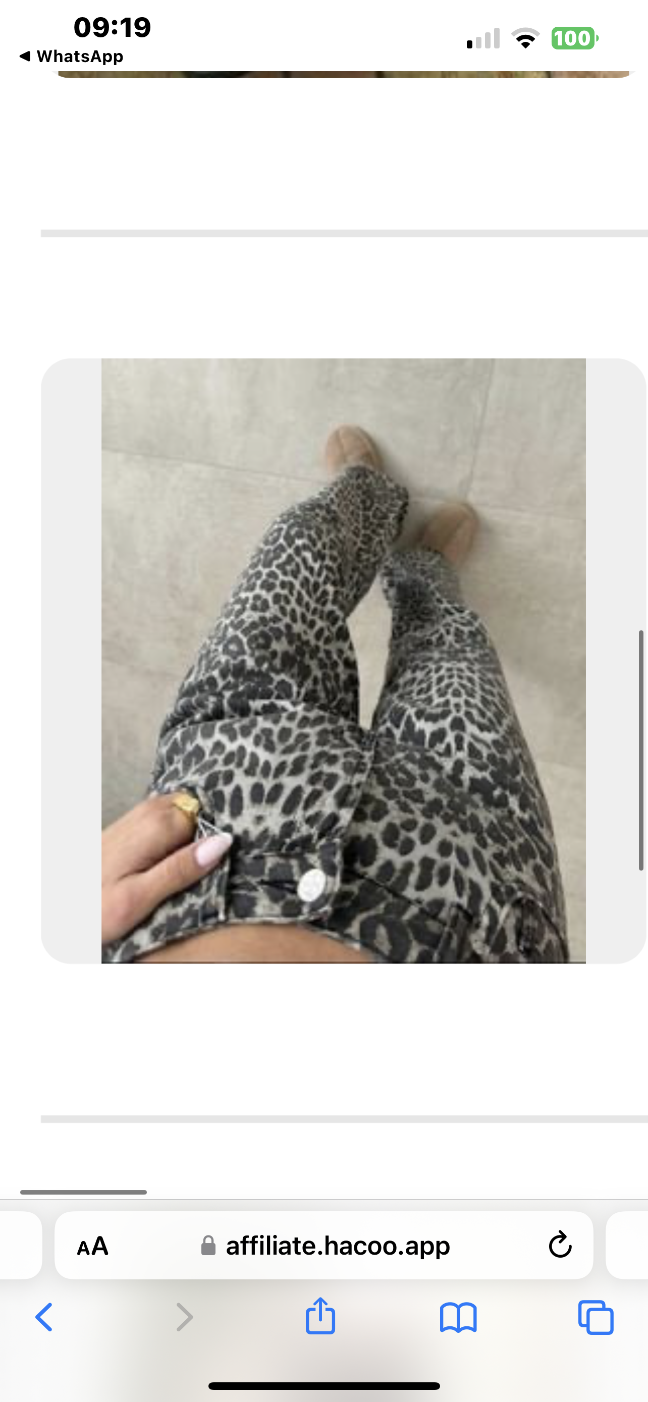 Leopard print jeans thumbnail