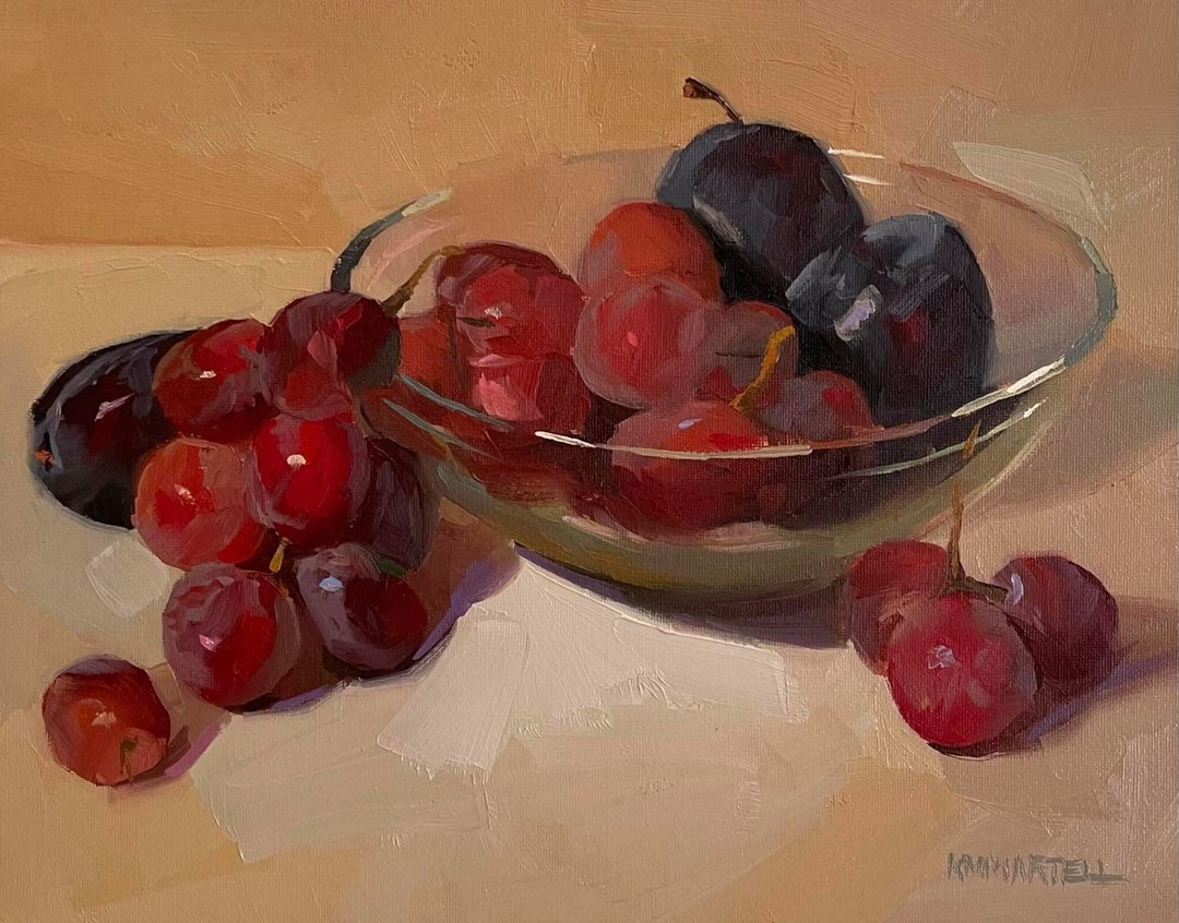 Day 27 #stradaeasel 
.
Guys these poor grapes have been around for weeks now. I actually started painting green in them 