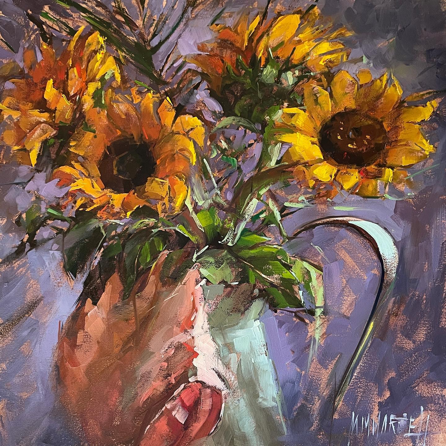 “Sunflowers by Day” - 40x40cm - oil on canvas
My two-person show in Clonakilty is opening today at 5:30pm, running until