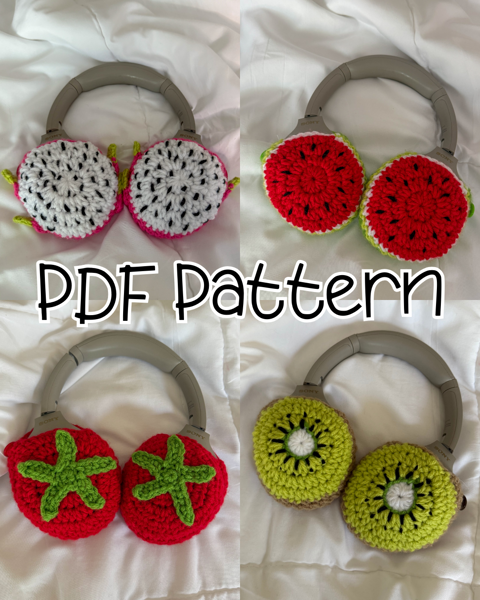 KOFI - Summer Fruit Headphone Cover Crochet Pattern thumbnail