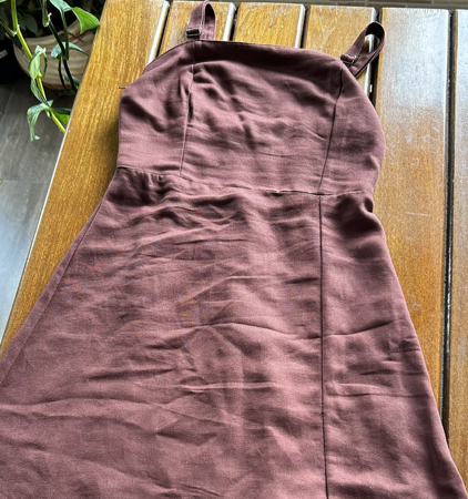 Vestido marrom com fenda C&A thumbnail