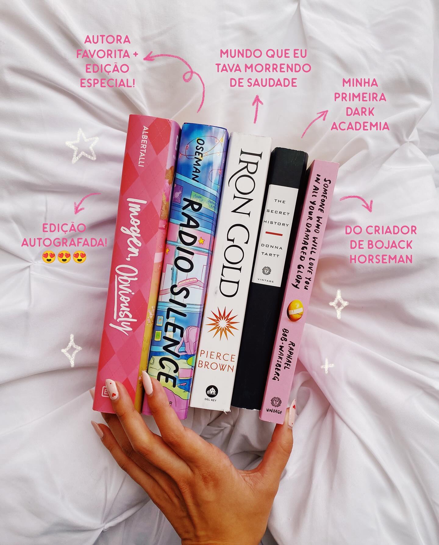 pequeno #bookhaul de fevereiro e com minhas “justificativas” pra cada compra! estão todas na minha lista de leitura PRA 