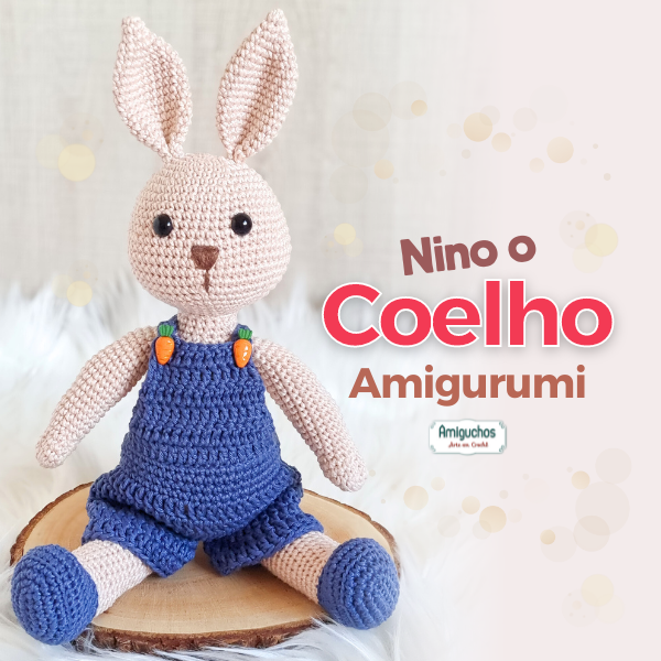 Nino o Coelho Amigurumi - Amiguchos Crochê | Hotmart thumbnail