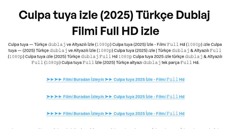 Culpa tuya izle (2025) Türkçe Dublaj Filmi Full HD izle | Built with Prezo thumbnail