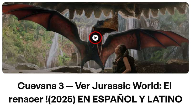 Cuevana 3 — Ver Jurassic World: El renacer !(2025) EN ESPAÑOL Y LATINO | Built with Prezo thumbnail