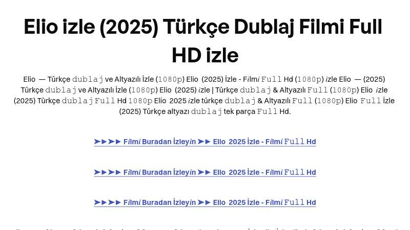 Elio izle (2025) Türkçe Dublaj Filmi Full HD izle | Built with Prezo thumbnail