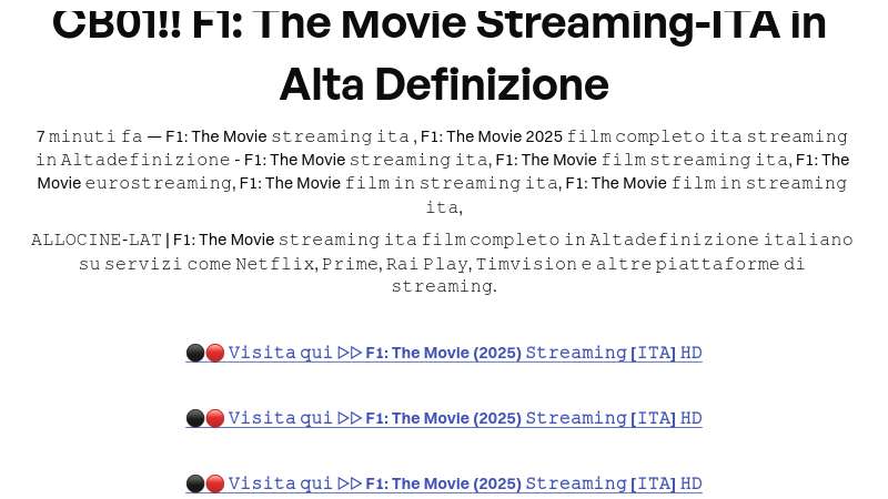 CB01!! F1: The Movie Streaming-ITA in Alta Definizione | Built with Prezo thumbnail