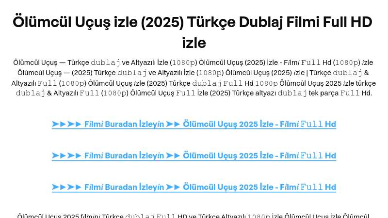 Ölümcül Uçuş izle (2025) Türkçe Dublaj Filmi Full HD izle | Built with Prezo thumbnail