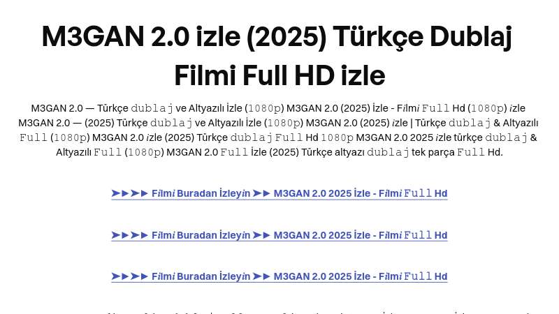 M3GAN 2.0 izle (2025) Türkçe Dublaj Filmi Full HD izle | Built with Prezo thumbnail