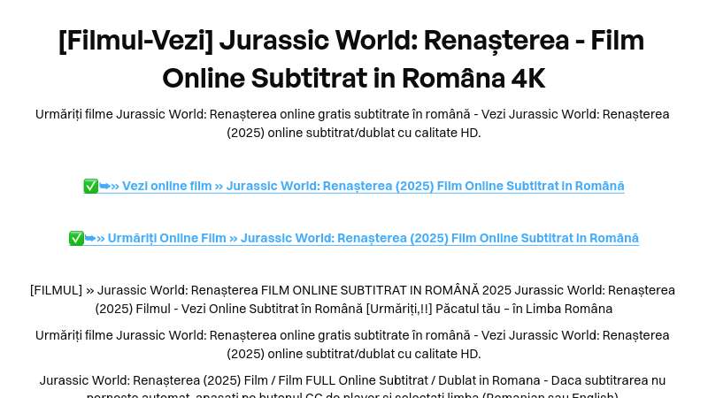 [Filmul-Vezi] Jurassic World: Renașterea - Film Online Subtitrat in Româna 4K | Built with Prezo thumbnail