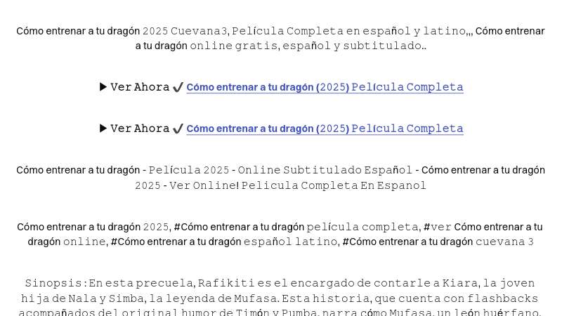 Cuevana 3 — Ver Cómo entrenar a tu dragón !(2025) EN ESPAÑOL Y LATINO | Built with Prezo thumbnail