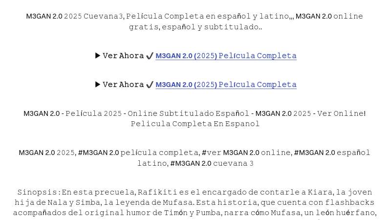 Cuevana 3 — Ver M3GAN 2.0 !(2025) EN ESPAÑOL Y LATINO | Built with Prezo thumbnail