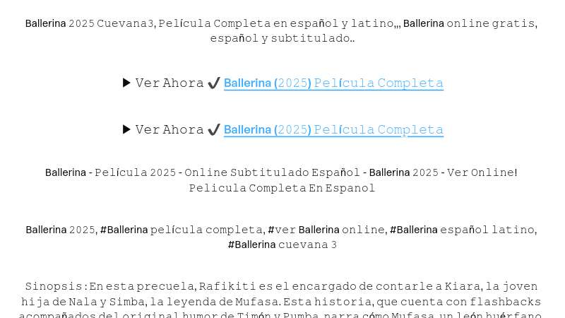 Cuevana 3 — Ver Ballerina !(2025) EN ESPAÑOL Y LATINO | Built with Prezo thumbnail