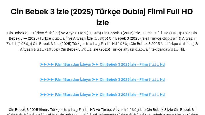 Cin Bebek 3 izle (2025) Türkçe Dublaj Filmi Full HD izle | Built with Prezo thumbnail