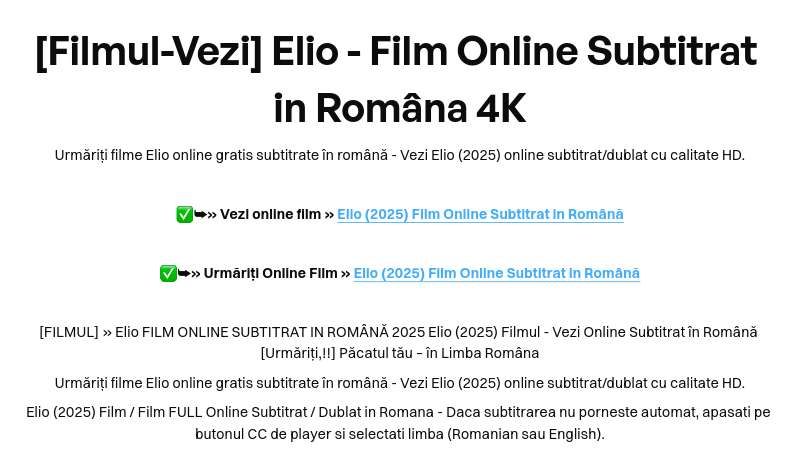 [Filmul-Vezi] Elio - Film Online Subtitrat in Româna 4K | Built with Prezo thumbnail