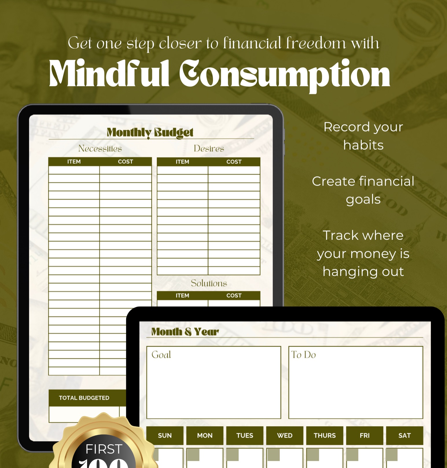 FREE Monthly Budget Planner thumbnail