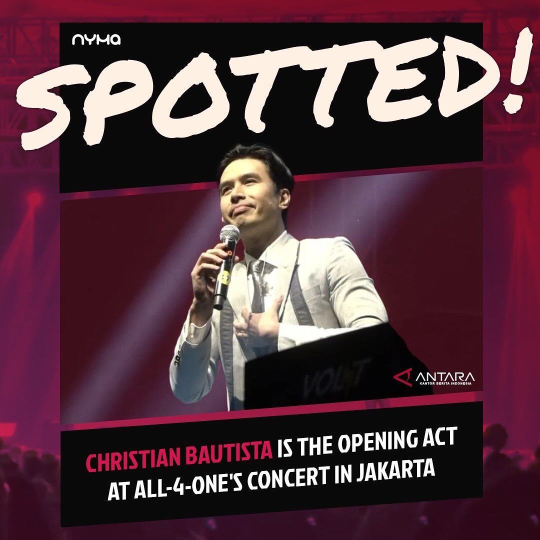 This Sunday, @xtianbautista opened for @all4onemusic’s 30th Anniversary concert at Ballroom Pullman, Jakarta. He sang “B