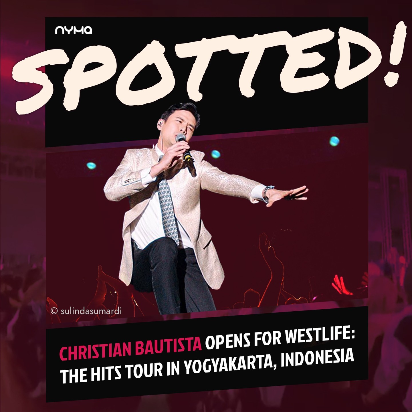 Last Friday evening, Asia's Romantic Balladeer, @xtianbautista, opened for @westlife's The Hits Tour in Yogyakarta, Indo
