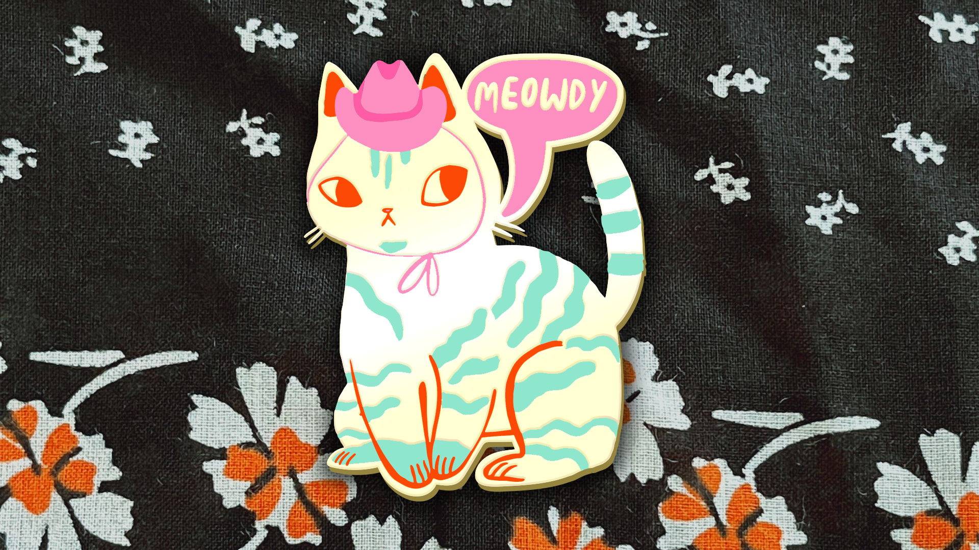 Meowdy enamel pin kickstarter  thumbnail