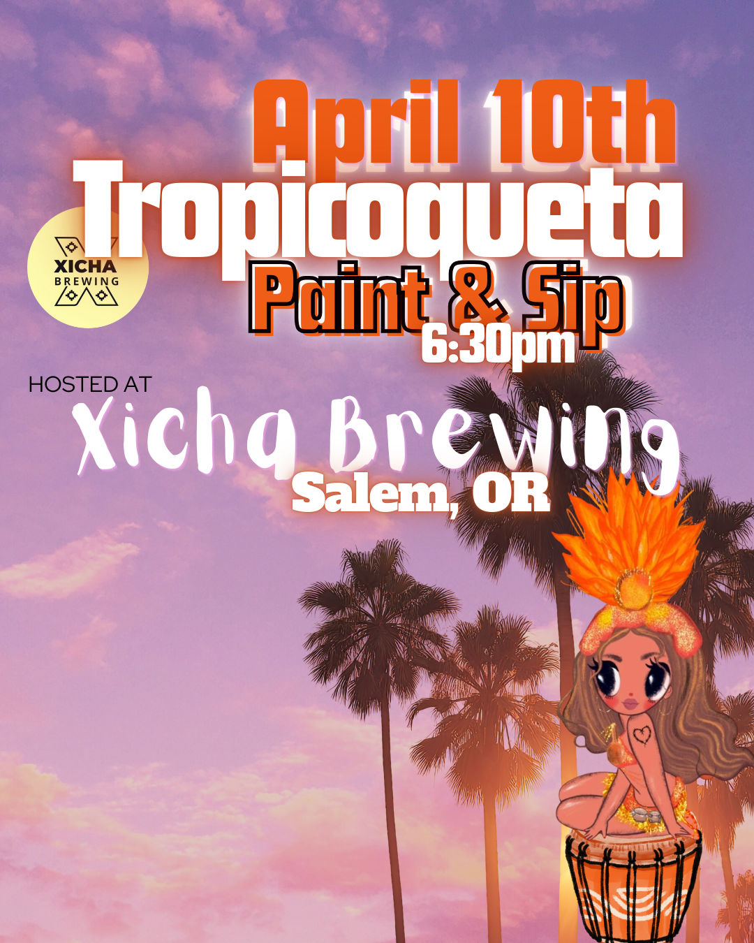 Tropicoqueta Paint and Sip | Xicha Brewing | Latine Brewery in Oregón thumbnail