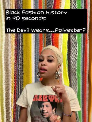 the devil wears…polyester? maybe. • • just ONE Black Fashion History episode left for 2025 👀 • • All DuPont Company vide