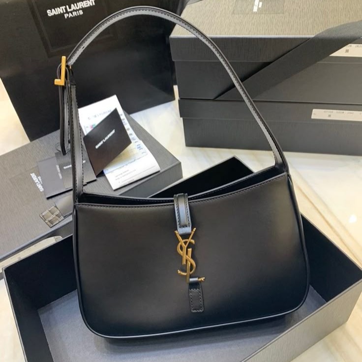 YSL Black Hobo Bag | DHgate thumbnail