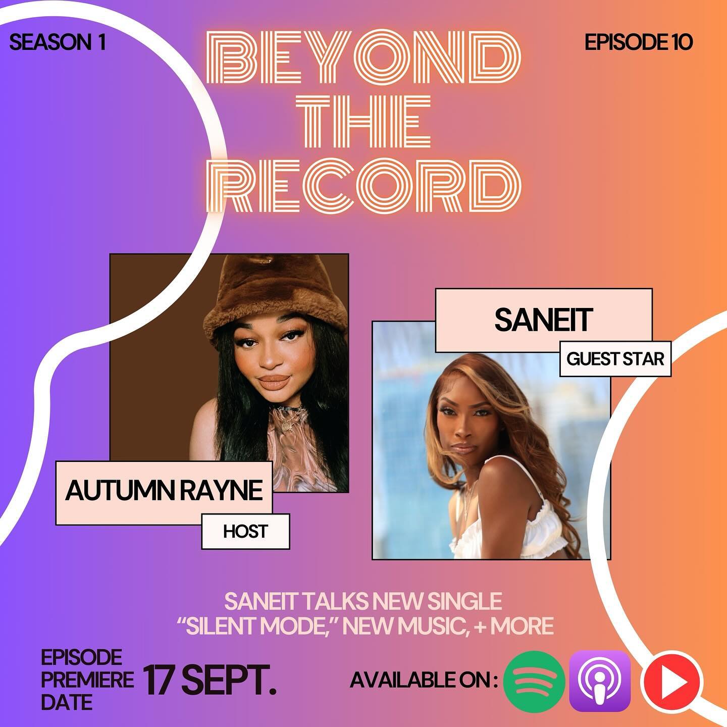 Got my girl @iamsaneit coming on the pod tomorrow to talk about her latest single “Silent Mode” 🎶🤍 

#rnb #saneit #artis