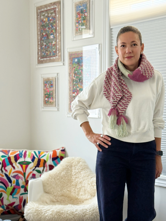 Patagonia Hike Scarf pattern by Kam - handknitbykam thumbnail