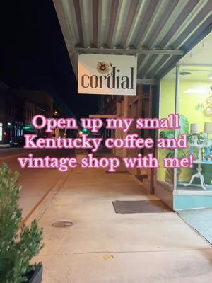 Come see us at Cordial! ✨ #kycoffee #kysmallbusiness #kentuckygirl #coffeeshop #vintageshop #resellercommunity #coffeeto