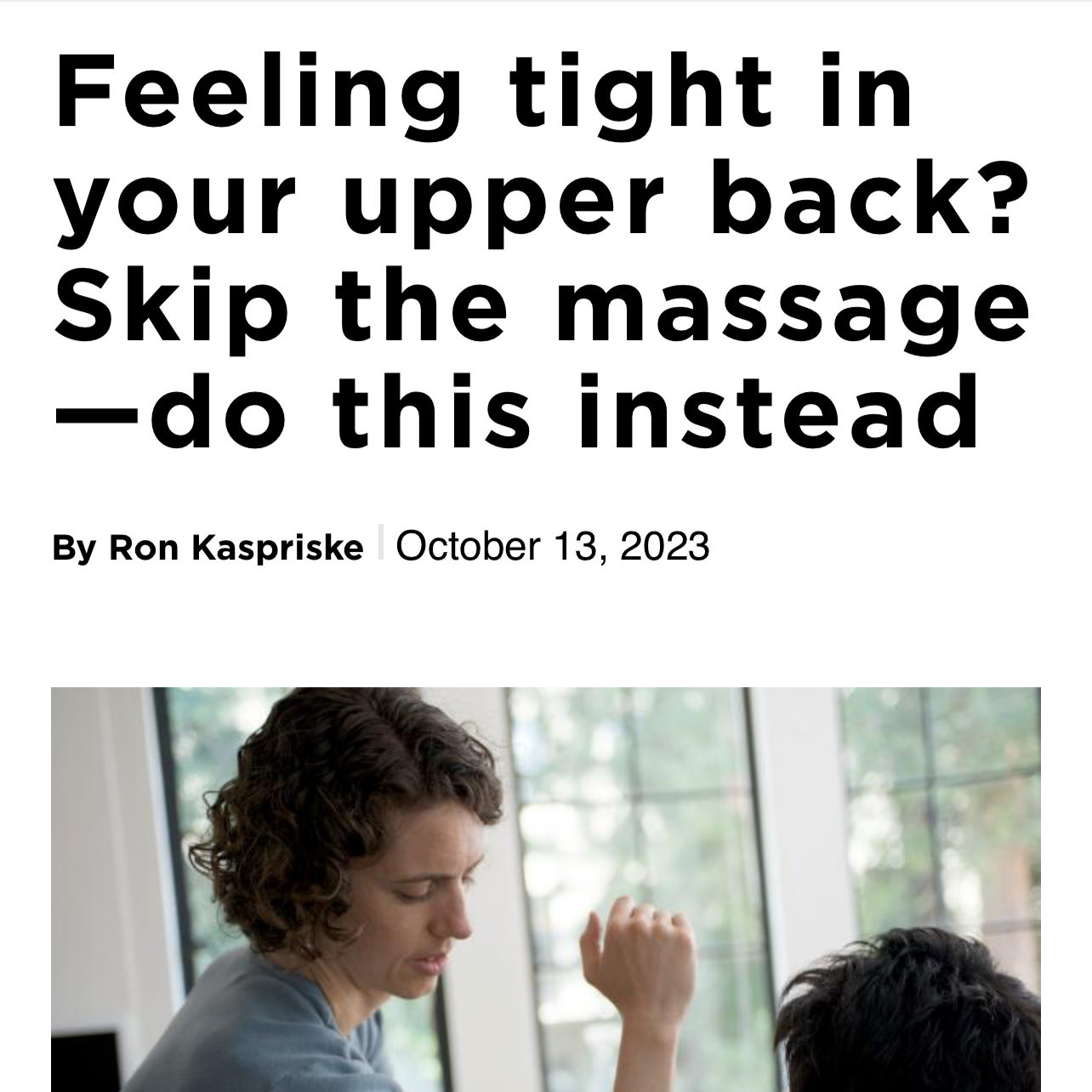 Golf Digest | Feeling tight in your upper back? Skip the massage—do this instead thumbnail