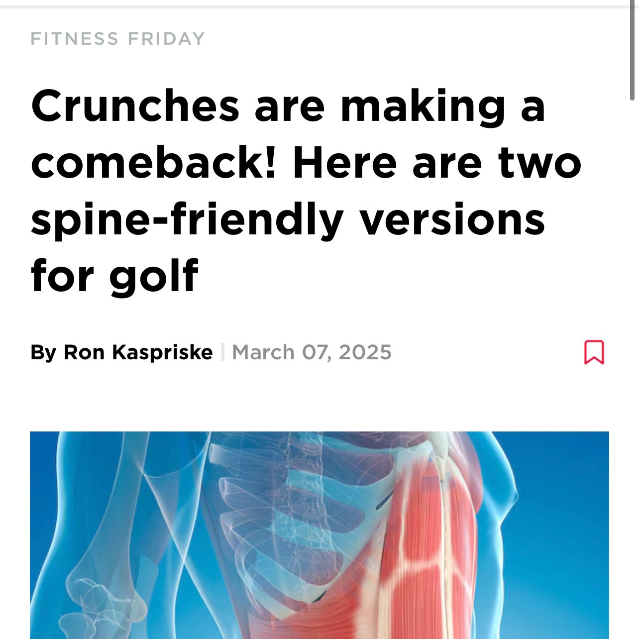 Golf Digest | Crunches are making a comeback! Here are two spine-friendly versions for golf thumbnail