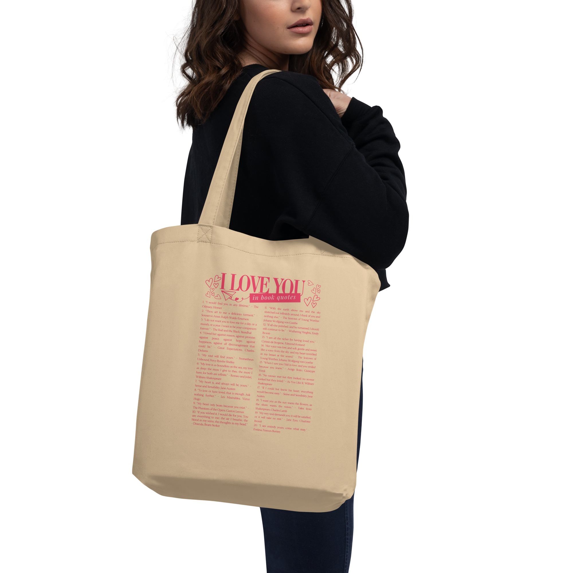 I LOVE YOU IN BOOK QUOTES BAG thumbnail