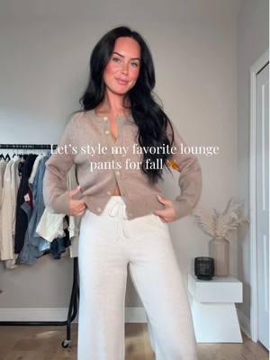 Let’s style my favorite lounge pants for fall 🍂 Cozy, neutral, everyday basics that still feel put together. My outfit +