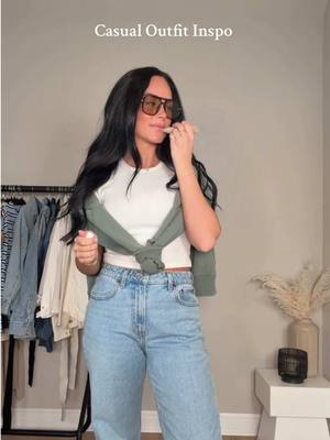 Casual simple OOTD 🖤 I’ll have this look on my LTK.  My sizing 5’7, 145lbs, 32dd I’m wearing size small tops, size 27 cu