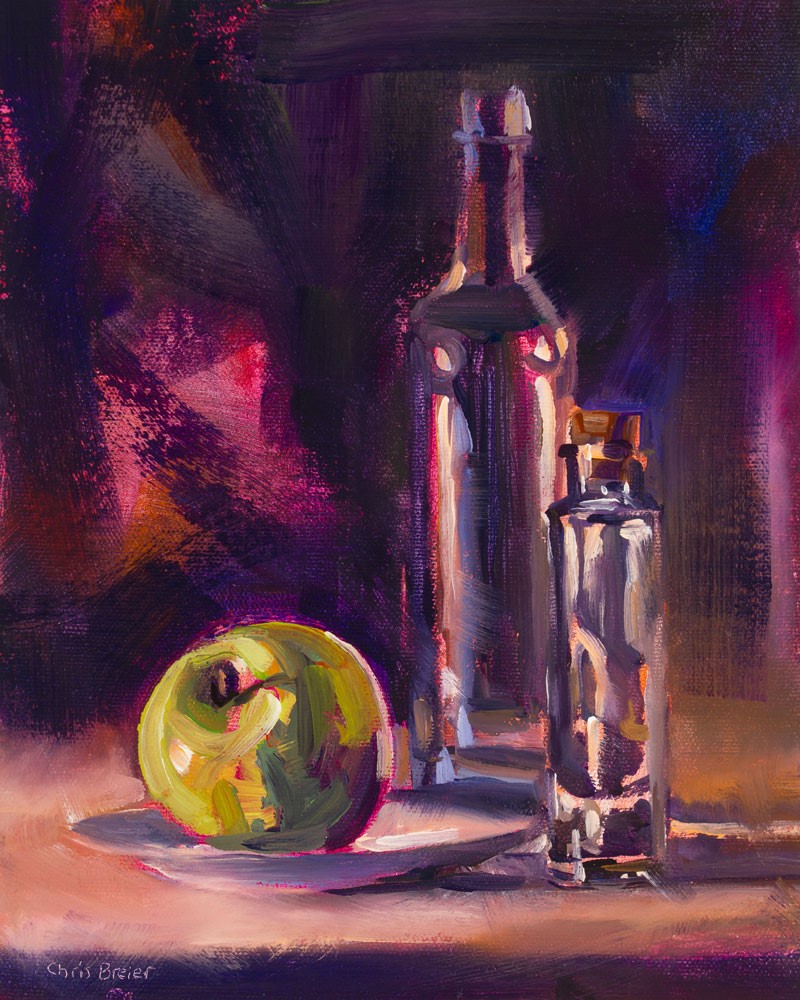 Bottles and Apple Still fife from recent video thumbnail