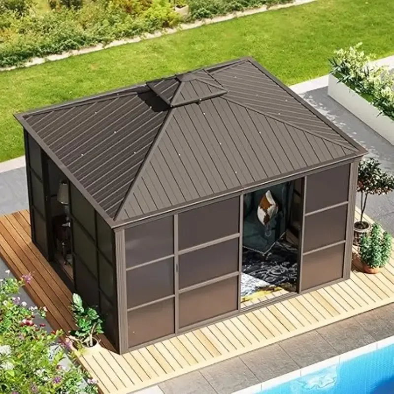 Spacious Aluminum Frame Tiny House with Lockable Sliding Doors, Perfect for Backyard Relaxation and Entertainment thumbnail