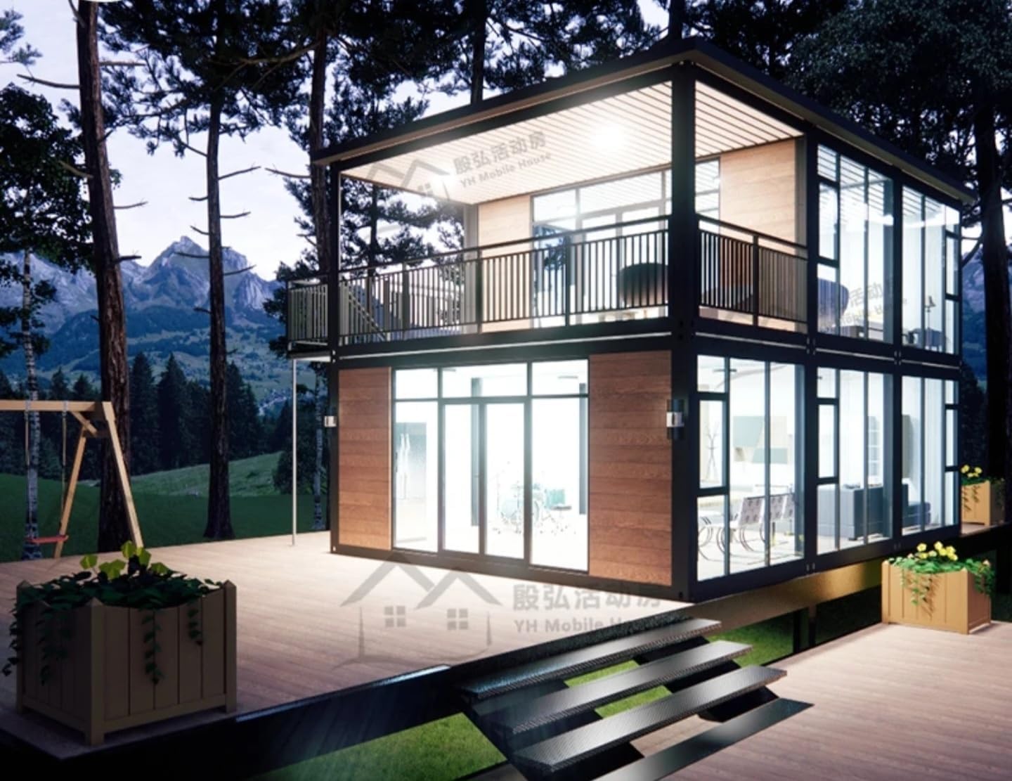 Modern Prefab Modular Container Mobile Vacation Tiny Steel Home thumbnail